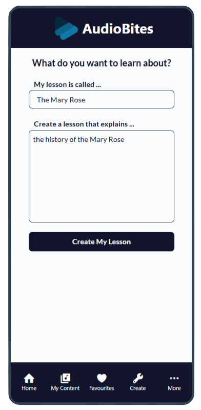 Create_Lesson AudioBites - Create Your Own Lesson